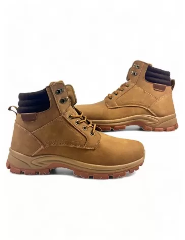 Botas montaña para hombre color camel - Timbos zapatos