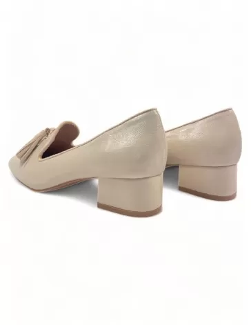 Salón tacón mujer beige - Timbos zapatos