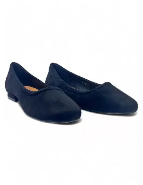 Manoletina plana de mujer color negro - Timbos Zapatos