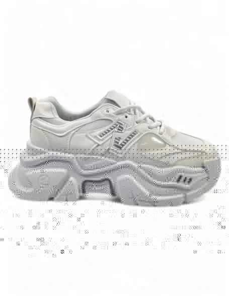 Deportiva plataforma de mujer color blanco - Timbos Zapatos