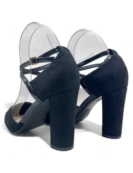 Tacón de fiesta, color negro, cómodos - Timbos Zapatos