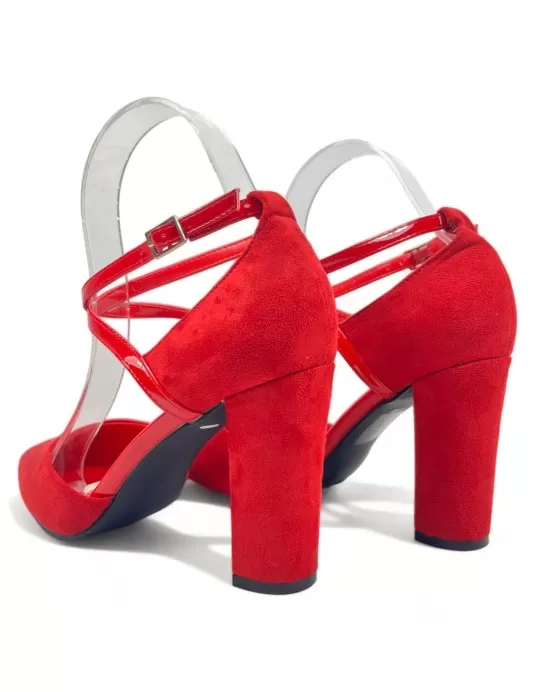 Tacón para vestir de mujer color rojo - Timbos zapatos
