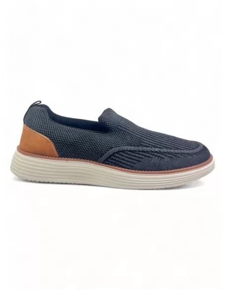 Mocasin casual elastico hombre color negro - Timbos zapatos