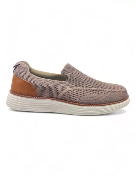 Mocasin casual elastico hombre color kaki - Timbos zapatos