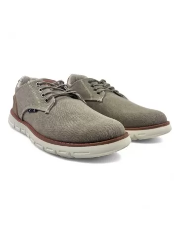 Zapato casual elastico hombre color kaki - Timbos zapatos