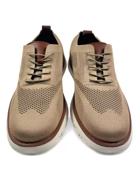 Zapato casual elastico hombre color kaki - Timbos zapatos