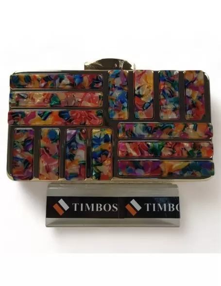 Clutch carey color multicolor - Timbos zapatos