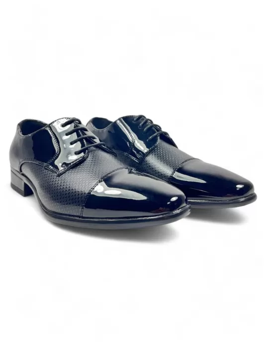 Zapato de vestir para hombre, charol negro - Timbos zapatos