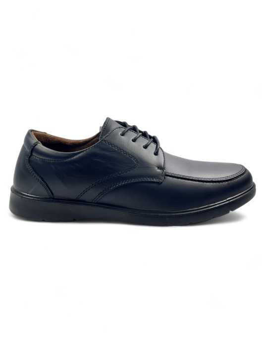 Zapato cómodo hombre color negro, fabricado piel - Timbos zapatos