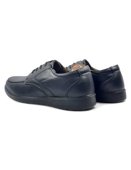 Zapato cómodo hombre color negro, fabricado piel - Timbos zapatos