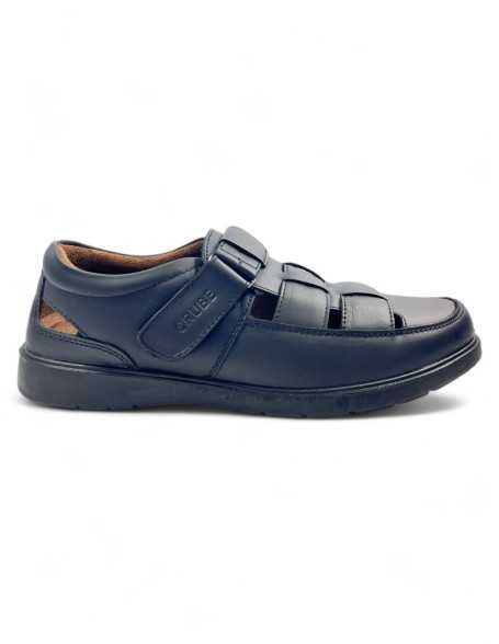 Sandalias de hombre en color negro, piel - Timbos Zapatos