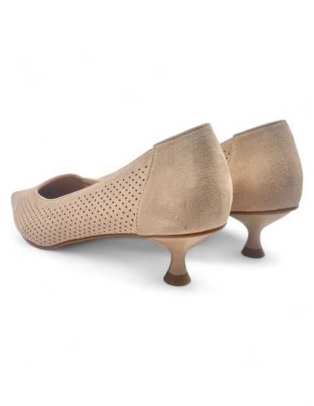 Zapato de salón para mujer en color beige - Timbos Zapatos