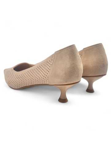 Zapato de salón para mujer en color beige - Timbos Zapatos