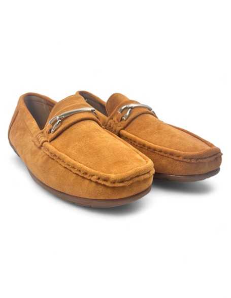 Mocasín de hombre en color camel, cómodo - Timbos Zapatos