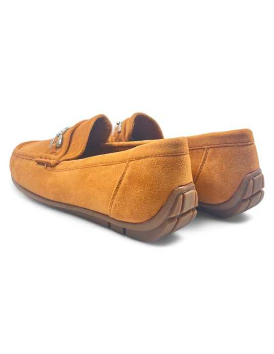 Mocasín de hombre en color camel, cómodo - Timbos Zapatos