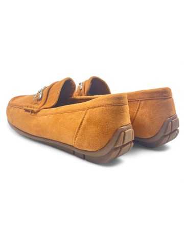 Mocasín de hombre en color camel, cómodo - Timbos Zapatos