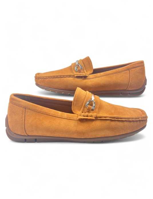 Mocasín de hombre en color camel, cómodo - Timbos Zapatos