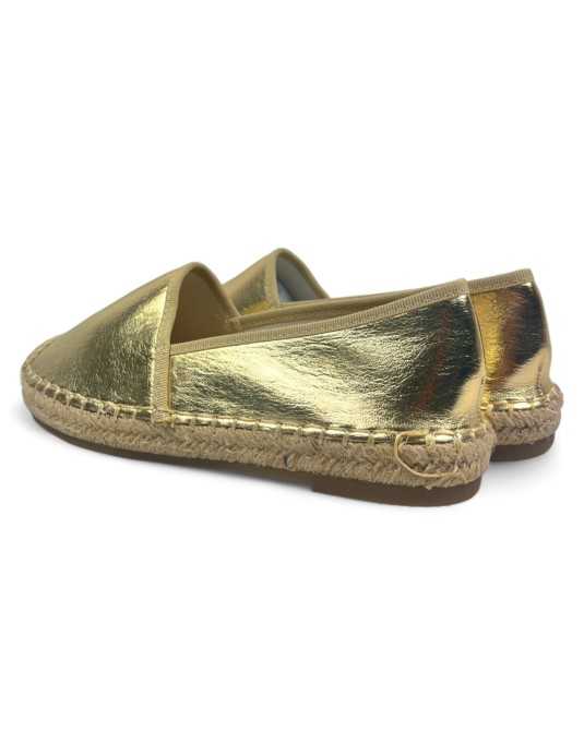 Alpargata de esparto de mujer, color oro - Timbos Zapatos