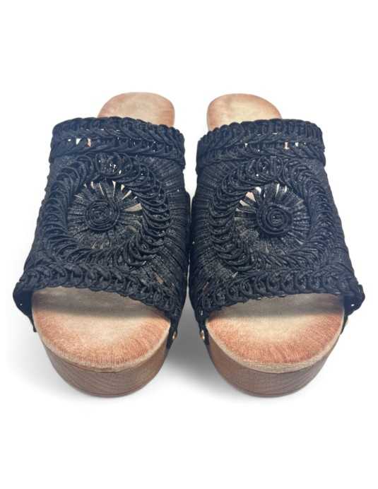 Zueco de madera en color negro - Timbos Zapatos