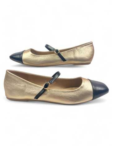 Mercedes cómoda de mujer en color oro - Timbos Zapatos