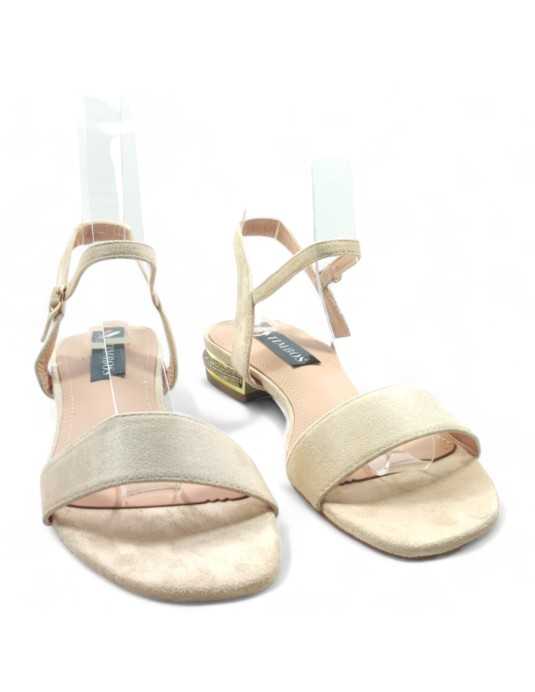 Sandalia de fiesta beige - Timbos Zapatos