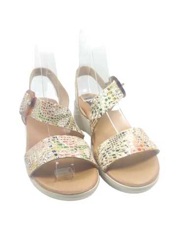 Sandalia cuña de verano para mujer multicolor - Timbos Zapatos