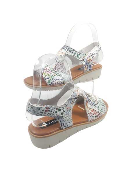 Sandalia cuña de verano para mujer multicolor - Timbos Zapatos