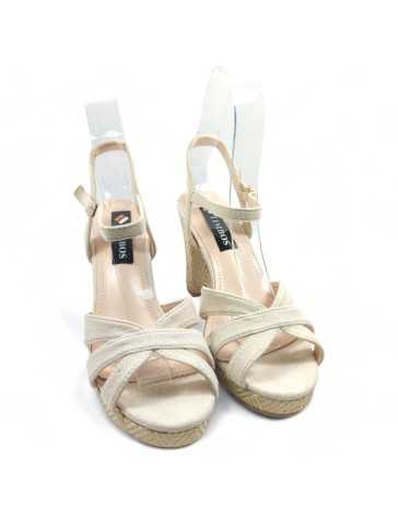 Sandalia de vestir en color beige - Timbos Zapatos