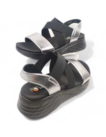 Sandalia cómoda de verano negra - Timbos Zapatos