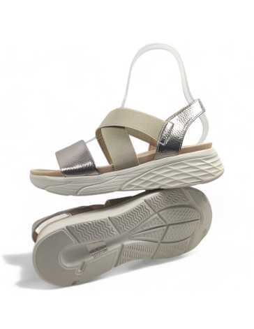Sandalia cómoda de verano champagne - Timbos Zapatos