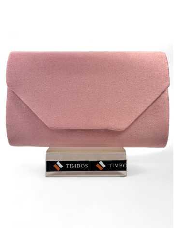 Bolso de fiesta tipo sobre en color rosa nude - Timbos zapatos