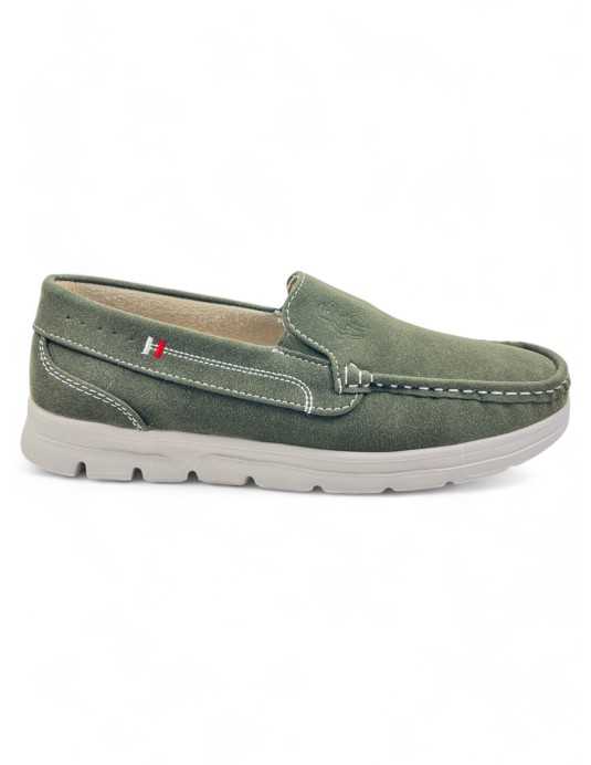 Mocasín cómodo de hombre color verde - Timbos Zapatos