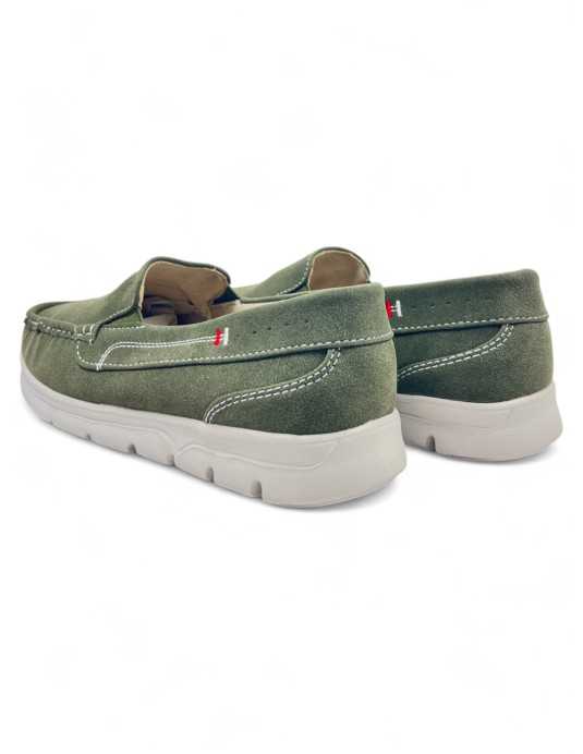 Mocasín cómodo de hombre color verde - Timbos Zapatos