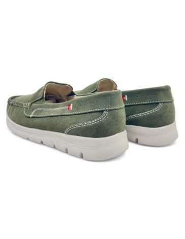 Mocasín cómodo de hombre color verde - Timbos Zapatos