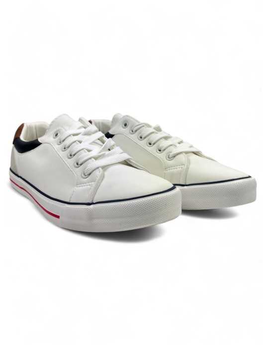 Deportiva de hombre color blanco, punta de goma - Timbos Zapatos