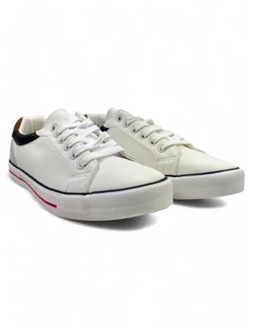 Deportiva de hombre color blanco, punta de goma - Timbos Zapatos