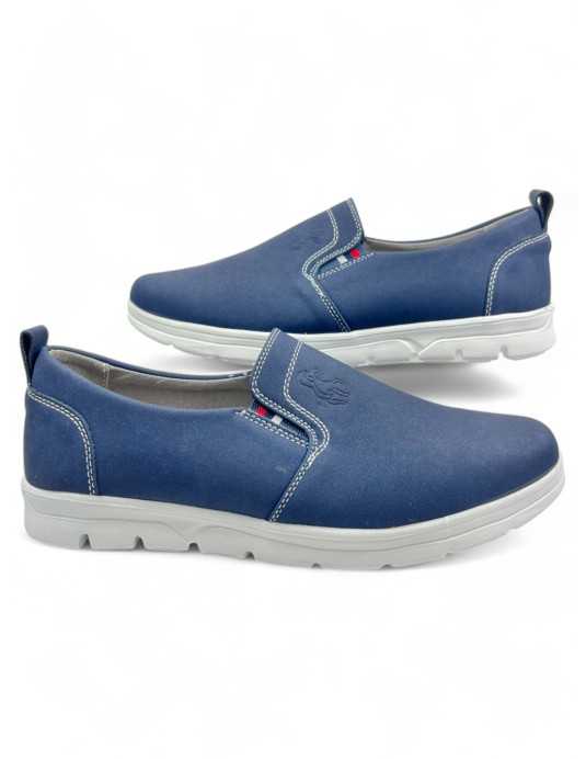 Mocasín cómodo de hombre color azul marino - Timbos Zapatos