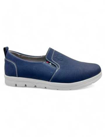 Mocasín cómodo de hombre color azul marino - Timbos Zapatos