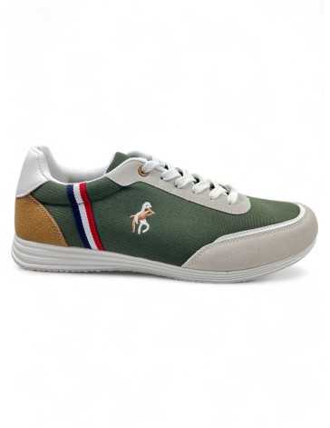 Deportiva de hombre en color verde/blanco - Timbos Zapatos