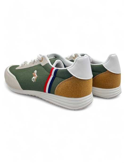 Deportiva de hombre en color verde/blanco - Timbos Zapatos