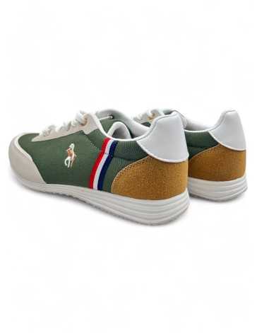 Deportiva de hombre en color verde/blanco - Timbos Zapatos