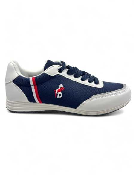 Deportiva de hombre en color azul marino y blanco - Timbos Zapatos