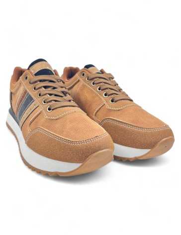 Deportiva de hombre para vestir en color marrón - Timbos Zapatos
