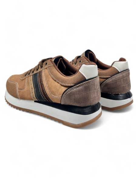 Deportiva de hombre para vestir en color marrón - Timbos Zapatos