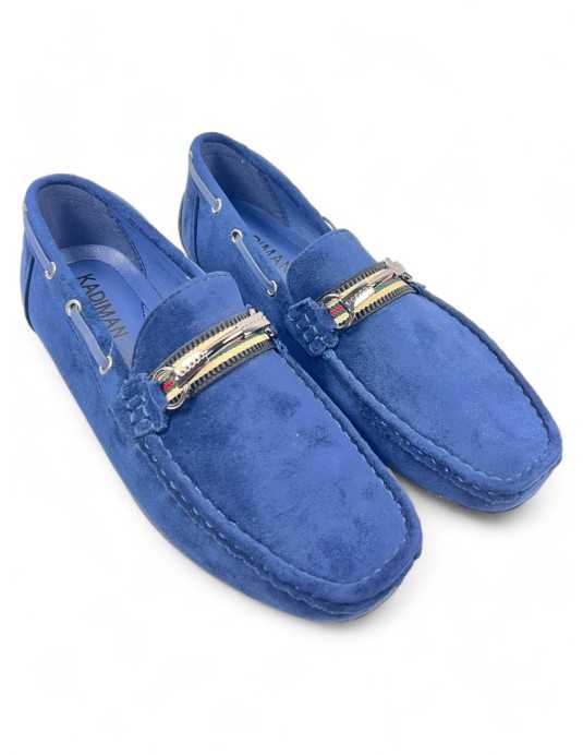Mocasín de hombre en color azul marino, cómodo - Timbos Zapatos
