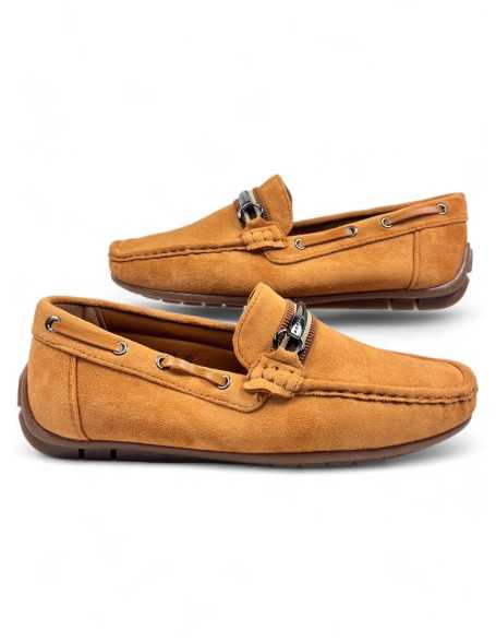 Mocasín de hombre en color camel, cómodo - Timbos Zapatos