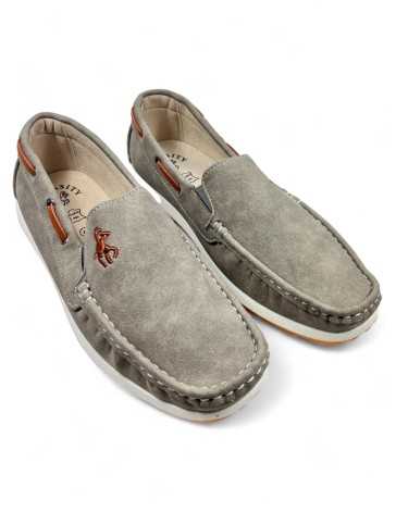 Mocasín cómodo de hombre color gris - Timbos Zapatos