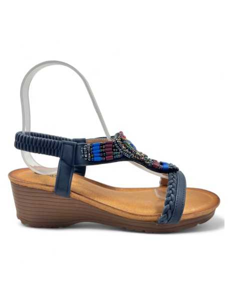 Sandalia cómoda de verano azul - Timbos Zapatos
