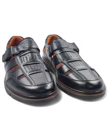 Sandalias de hombre en color negro - Timbos Zapatos