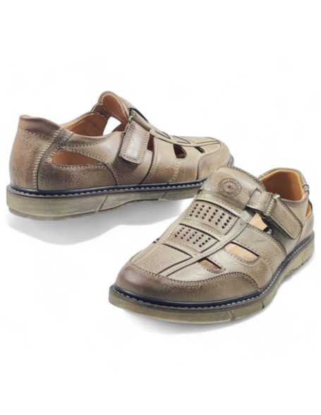Sandalias de hombre en color kaki - Timbos Zapatos